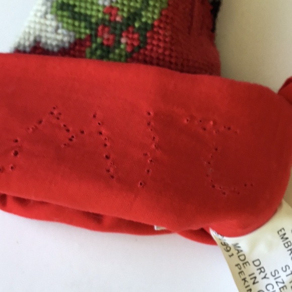 Peking Handicraft Needlepoint Santa Christmas Sock - Picture 13 of 16